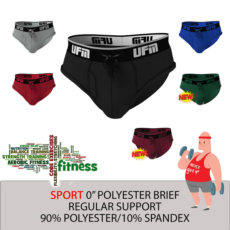 Underwear For Men - Polyester Adjustable Max Support Boxer Briefs - Red at