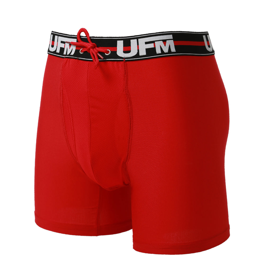 UFM Men's Bamboo Trunk w/Patented Adjustable Support Pouch Underwear for  Men Black 54 