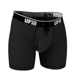 Parent UFM Underwear for Men Sport Bamboo 6 inch Boxer Brief Black 800