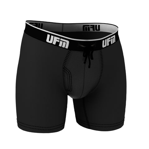Parent UFM Underwear for Men Sport Polyester 6 inch Boxer Brief Black 800