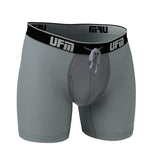 Parent UFM Underwear for Men Sport Polyester 6 inch Boxer Brief Gray 800