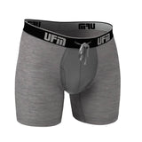 Parent UFM Underwear for Men Sport Bamboo 6 inch Boxer Brief Gray 800