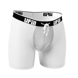 Parent UFM Underwear for Men Sport Bamboo 6 inch Boxer Brief White 800