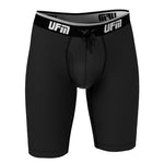 Parent UFM Underwear for Men Athletic Polyester 9 inch Regular Long Boxer Brief Black 800